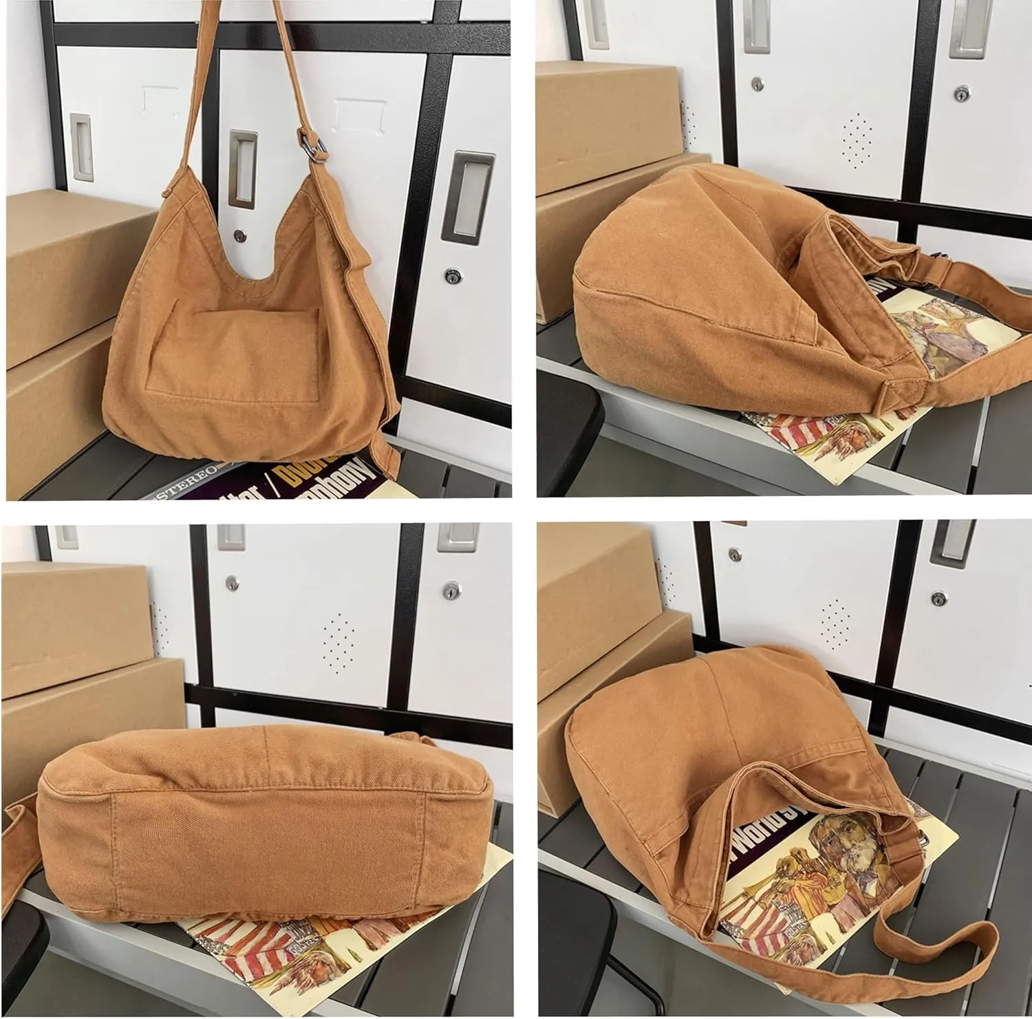 Women's Canvas Crossbody Messenger Bag - Large Capacity, Casual Shoulder Travel & Shopping Bag