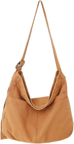 Women's Canvas Crossbody Messenger Bag - Large Capacity, Casual Shoulder Travel & Shopping Bag