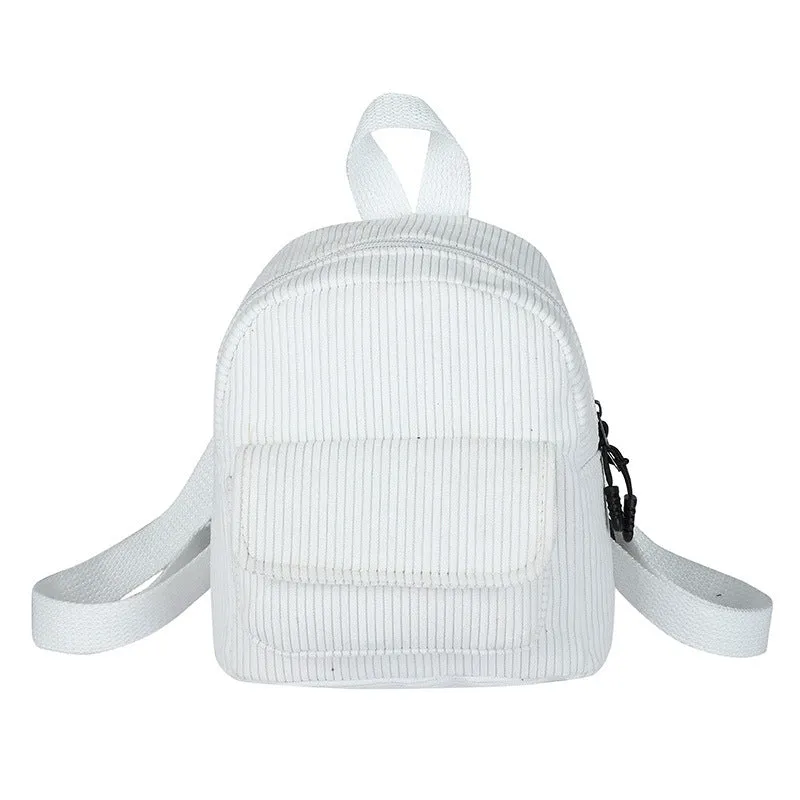Women's Corduroy Trendy Cool Style University Backpacks