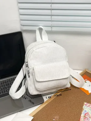 Women's Corduroy Trendy Cool Style University Backpacks