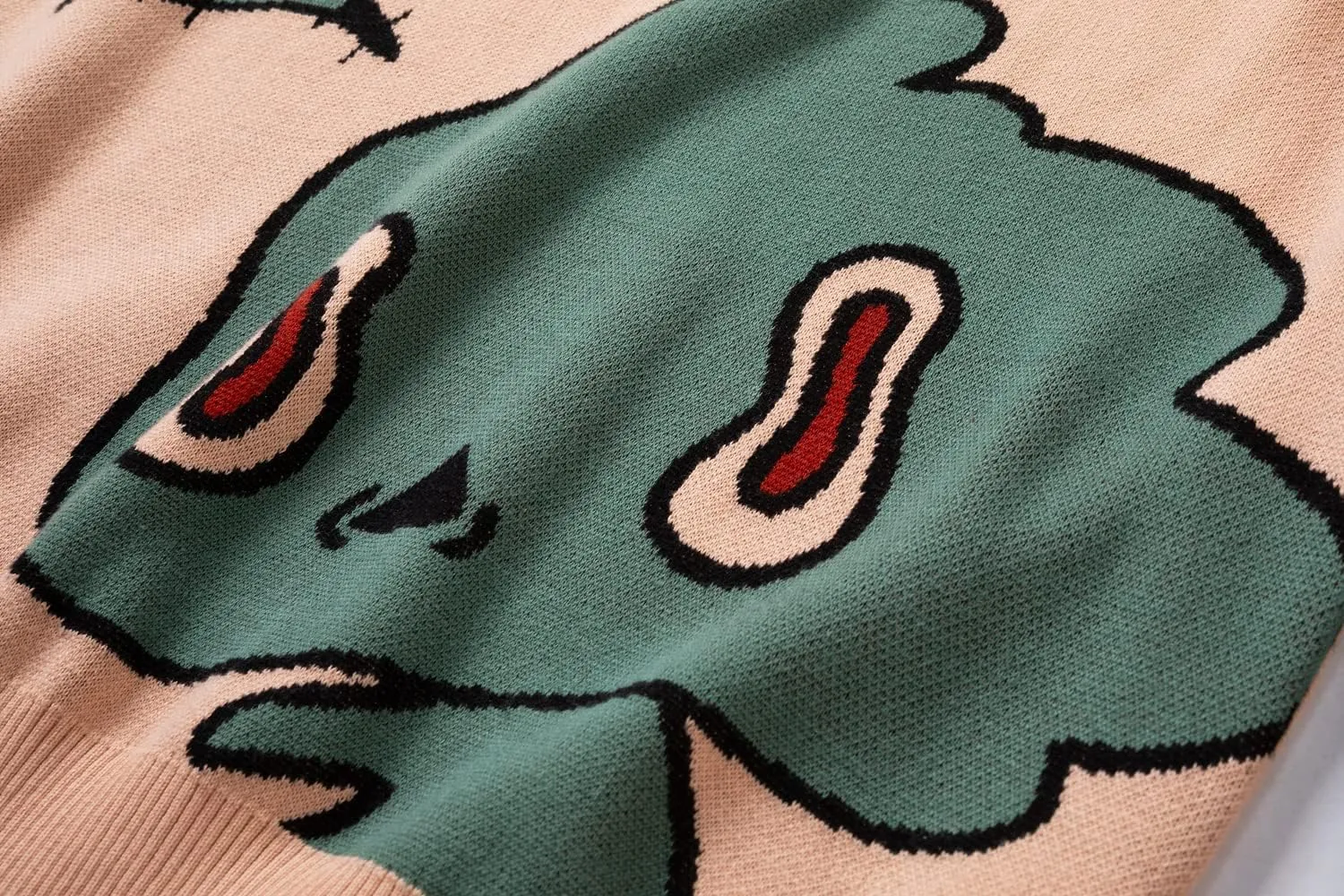 Women's Cotton Anime Sweaters Long Sleeve Oversized Pullovers for Women Cartoon Cute Aesthetic Jumpers
