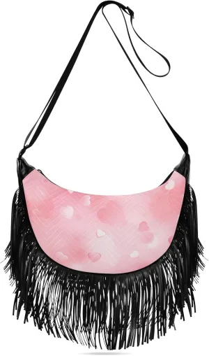 Women's Crossbody Handbags Romantic Love Valentine's Day Fringe Tassel Cross Body Bag Shoulder Handbag