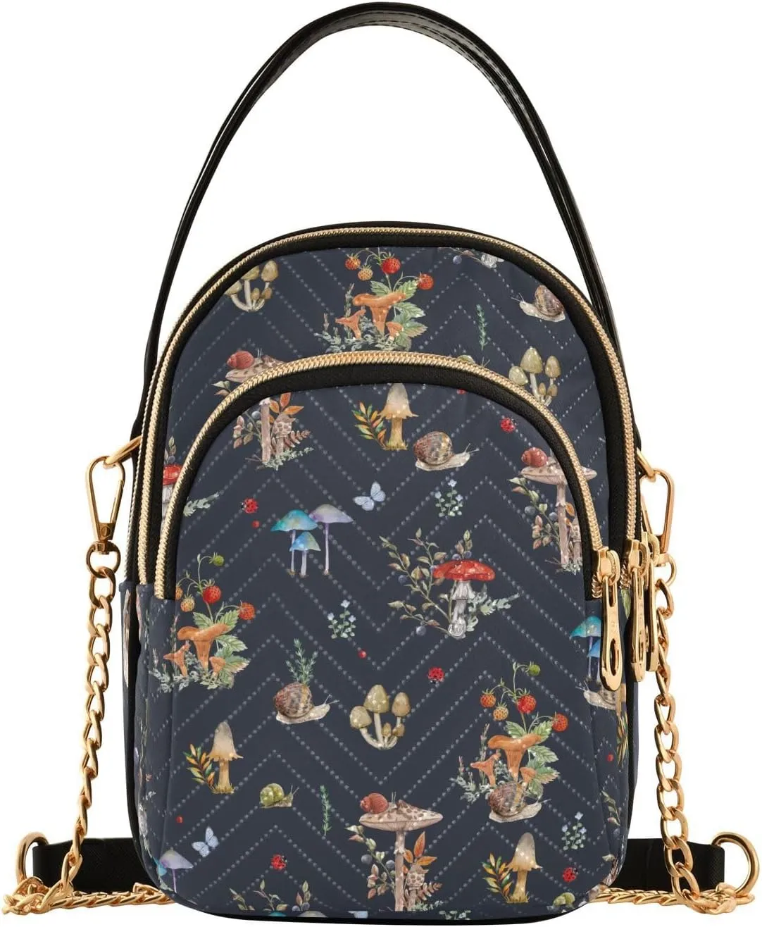 Women's Crossbody Handbags with Zipper Casual Leather Small Travel Purses Crossbody Bags for Ladies