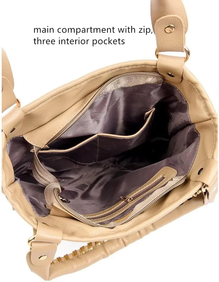 Women's Faux Leather Western Fringe Purse Tassel Hobo Tote Bag