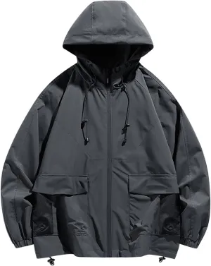 Women's Lightweight Hooded Climbing Outfits Raincoat Waterproof Packable Active Outdoor Rain Jacket With Pockets