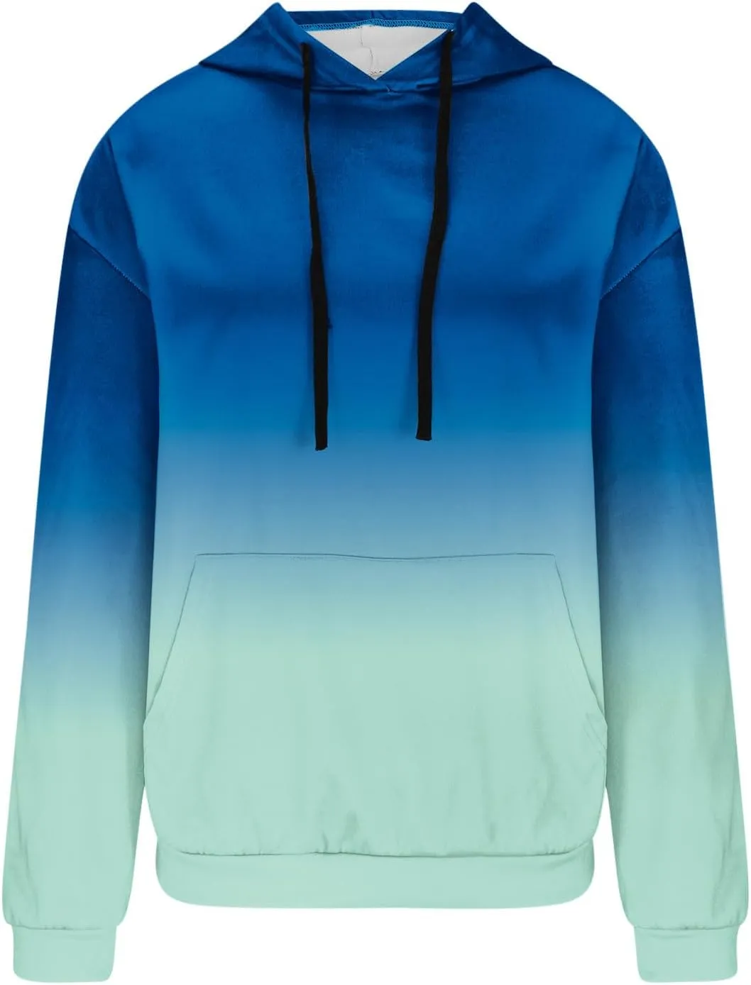Womens Plus Size Hoodie Sweatshirt 2024 Fall Fashion Gradient Color Hooded Sweatshirt Loose Long Sleeve Pullover Tops