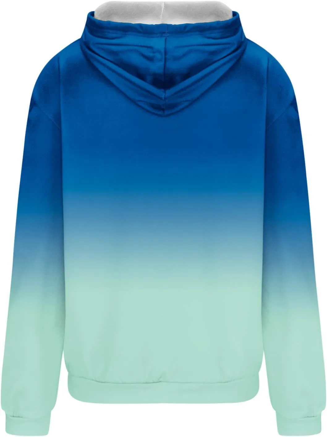 Womens Plus Size Hoodie Sweatshirt 2024 Fall Fashion Gradient Color Hooded Sweatshirt Loose Long Sleeve Pullover Tops