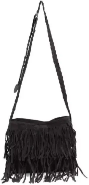 Women's Punk Satchel Tassel Suede Fringe Shoulder Messenger Cross Body Bag Shopping Beach Bag