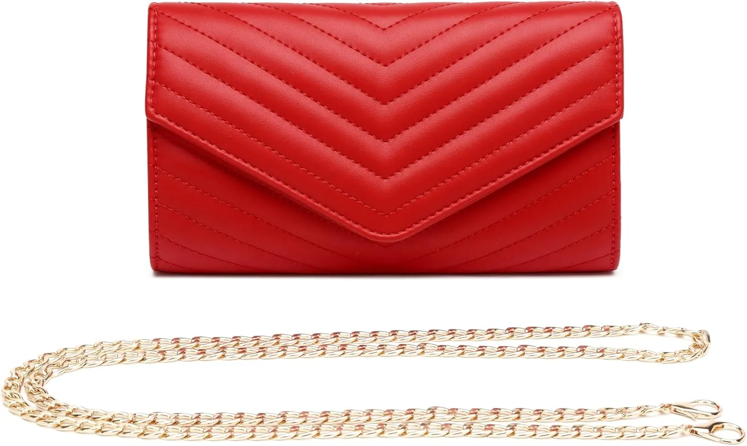Women's Quilted Small Square Crossbody with Chain Strap Flap Minimalist Bag
