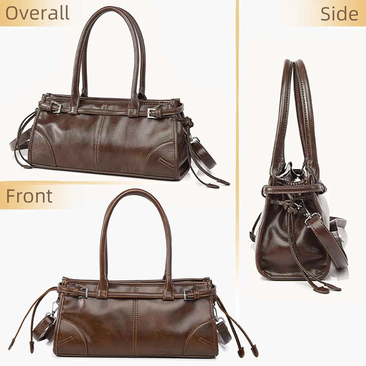 Women's Shoulder Bag, Minimalist Underarm Bag, PU Crossbody Bag, Adjustable Handbag, Tote Bag