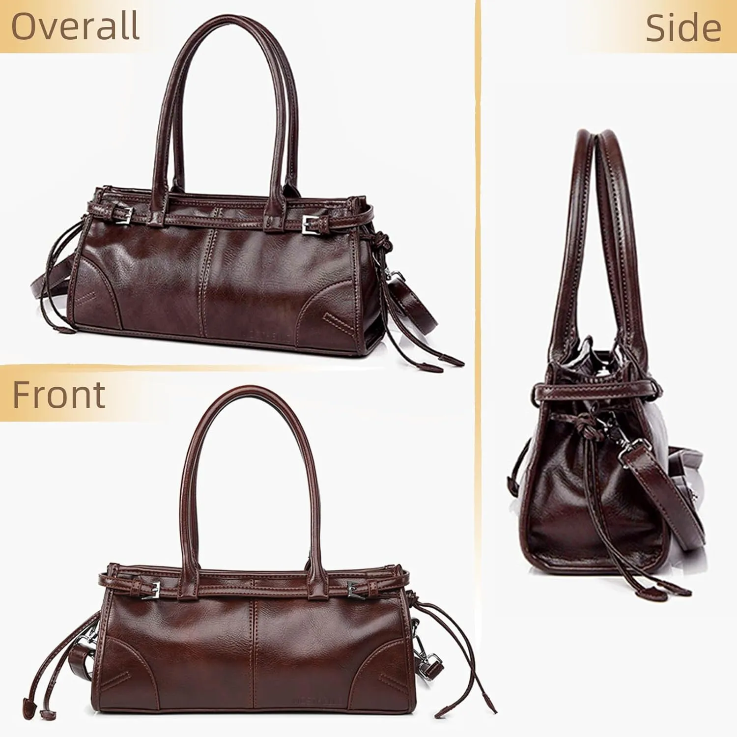 Women's Shoulder Bag, Minimalist Underarm Bag, PU Crossbody Bag, Adjustable Handbag, Tote Bag