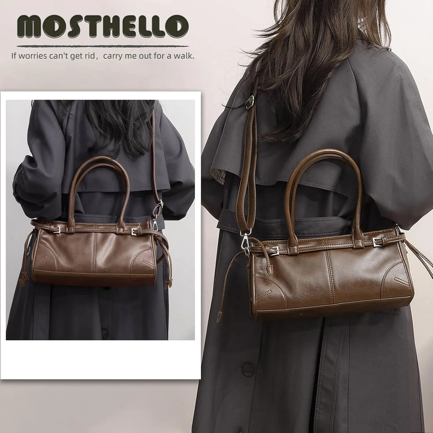 Women's Shoulder Bag, Minimalist Underarm Bag, PU Crossbody Bag, Adjustable Handbag, Tote Bag