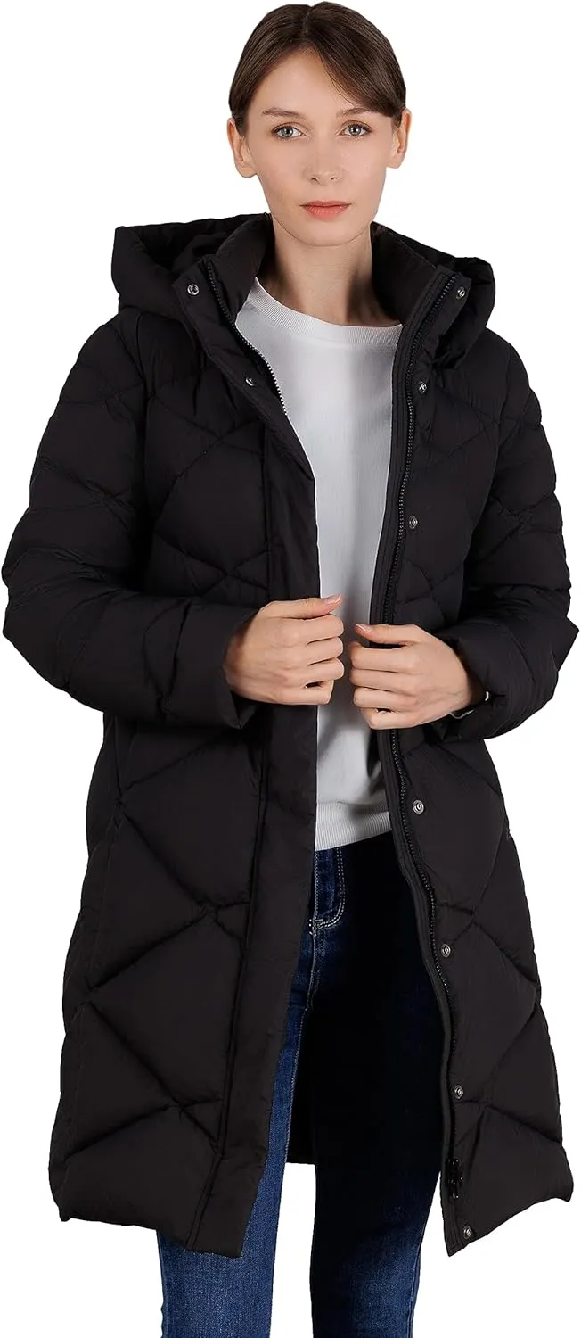 Women's Thickened Down Jacket - Winter Hooded Short Puffy Packable Jacket, Warm Puffer Down Coat for Christmas Gift
