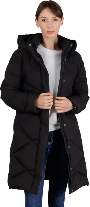 Women's Thickened Down Jacket - Winter Hooded Short Puffy Packable Jacket, Warm Puffer Down Coat for Christmas Gift