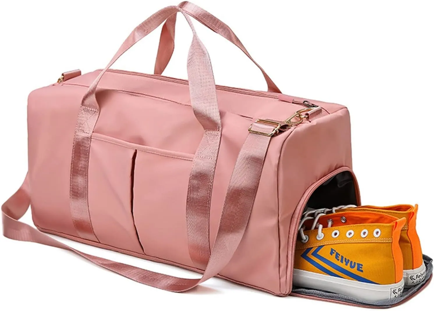 Women's Waterproof Yoga Sports Large Travel Shoulder Gym Fitness Training Large Capacity Tote Bag with Shoe Compartment