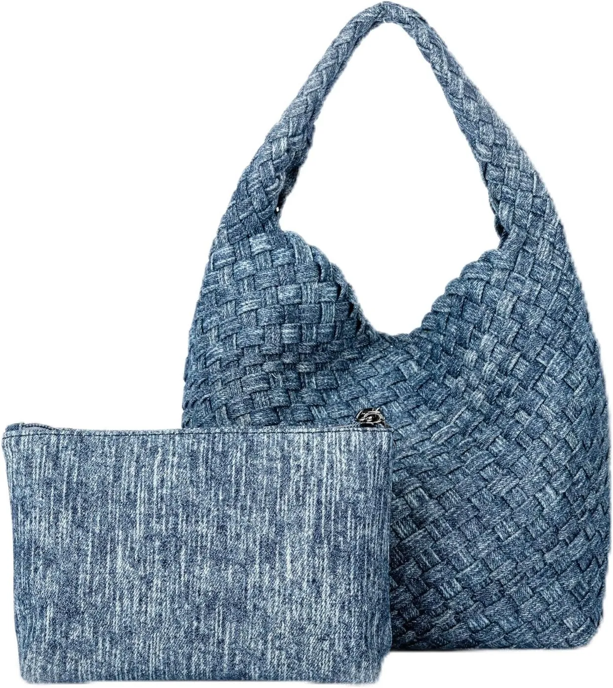 Woven Bag for Women,Vegan Leather Handbag Retro Casual Crossbody Bag Soft Purse