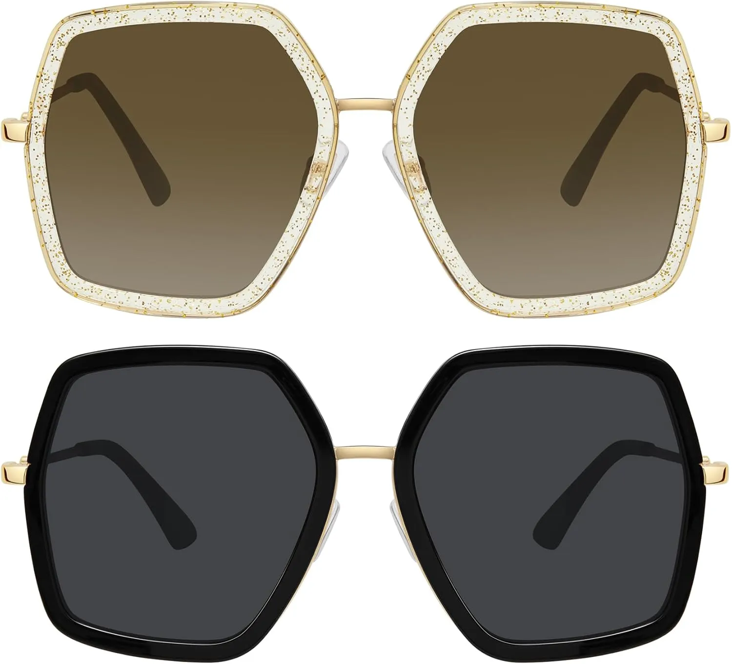 WOWSUN Oversized Big Fashion Sunglasses For Women Irregular Fashion Shades
