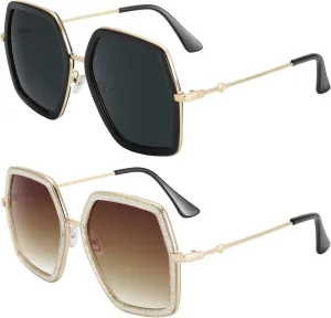 WOWSUN Oversized Big Fashion Sunglasses For Women Irregular Fashion Shades