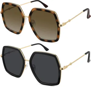 WOWSUN Oversized Big Fashion Sunglasses For Women Irregular Fashion Shades