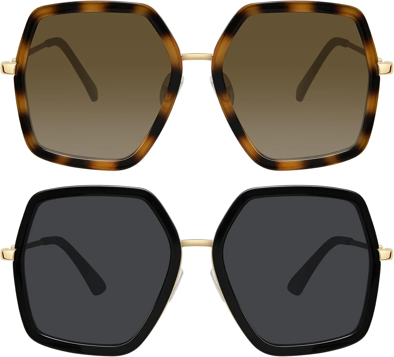 WOWSUN Oversized Big Fashion Sunglasses For Women Irregular Fashion Shades