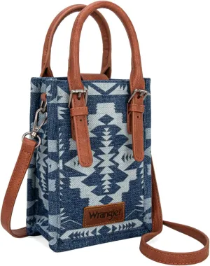 Wrangler Crossbody Bag for Women Top Handle Small Handbag and Aztec Tote Purse