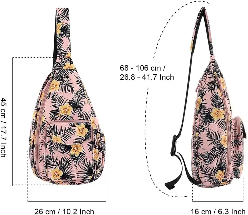 XEYOU Women's Sling Crossbody bag Casual Daypack Outdoor Travel Hiking Backpack for Cycling Walking Dog Hiking