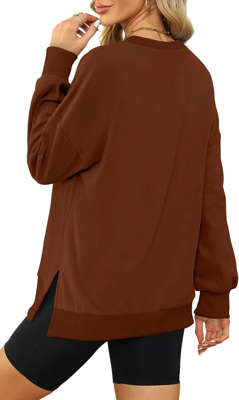 XIEERDUO Womens Oversized Sweatshirts Pullover Casual Crewneck Long Sleeve Tops Comfy