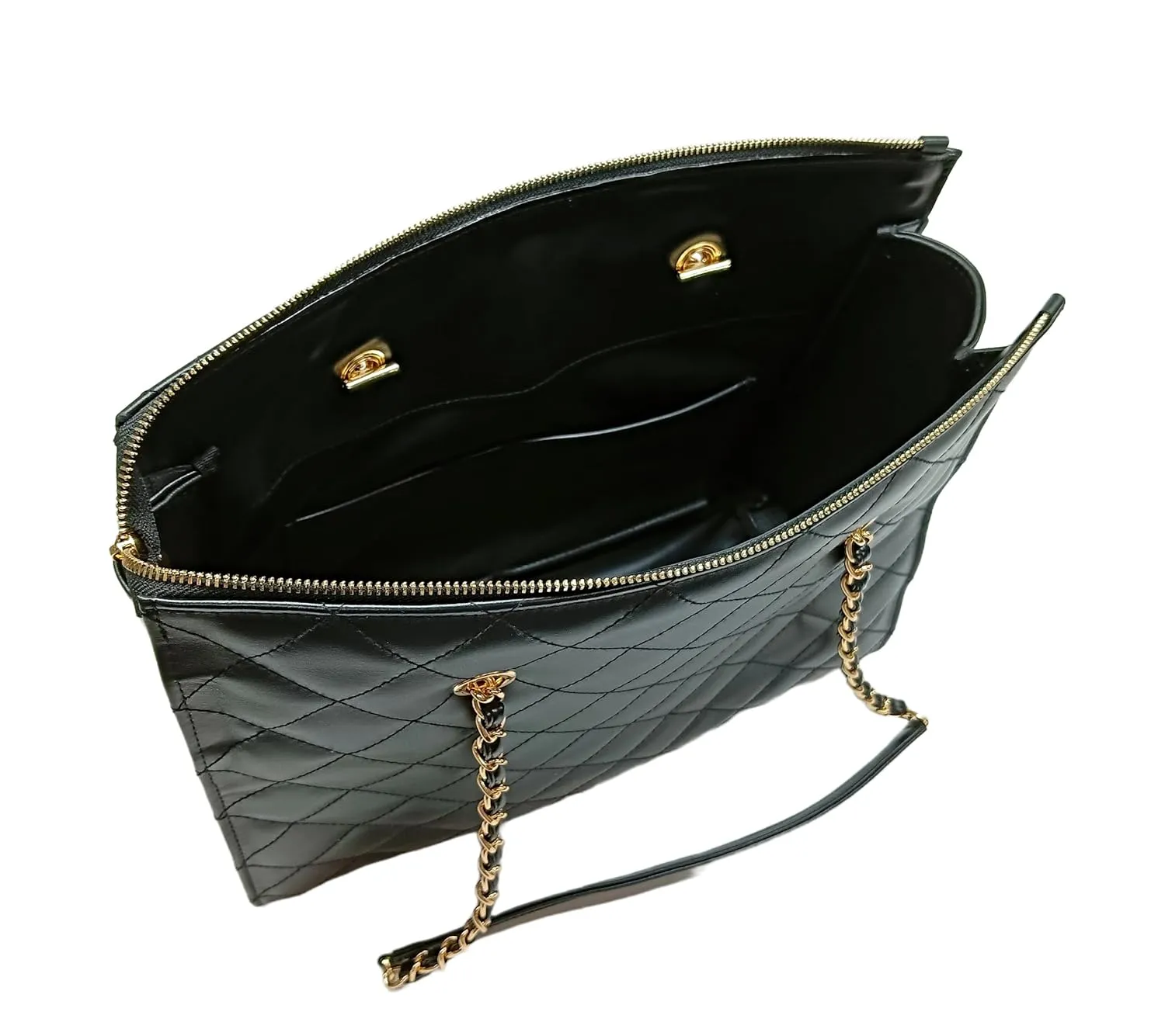 XL DIAMONDS Genuine Leather Shoulder Bag, Quilted Elegant Shopper Bag, Minimalist Office Bag, Iconic Black Shopping Bag, Eternal Fashion Bag (Camel)