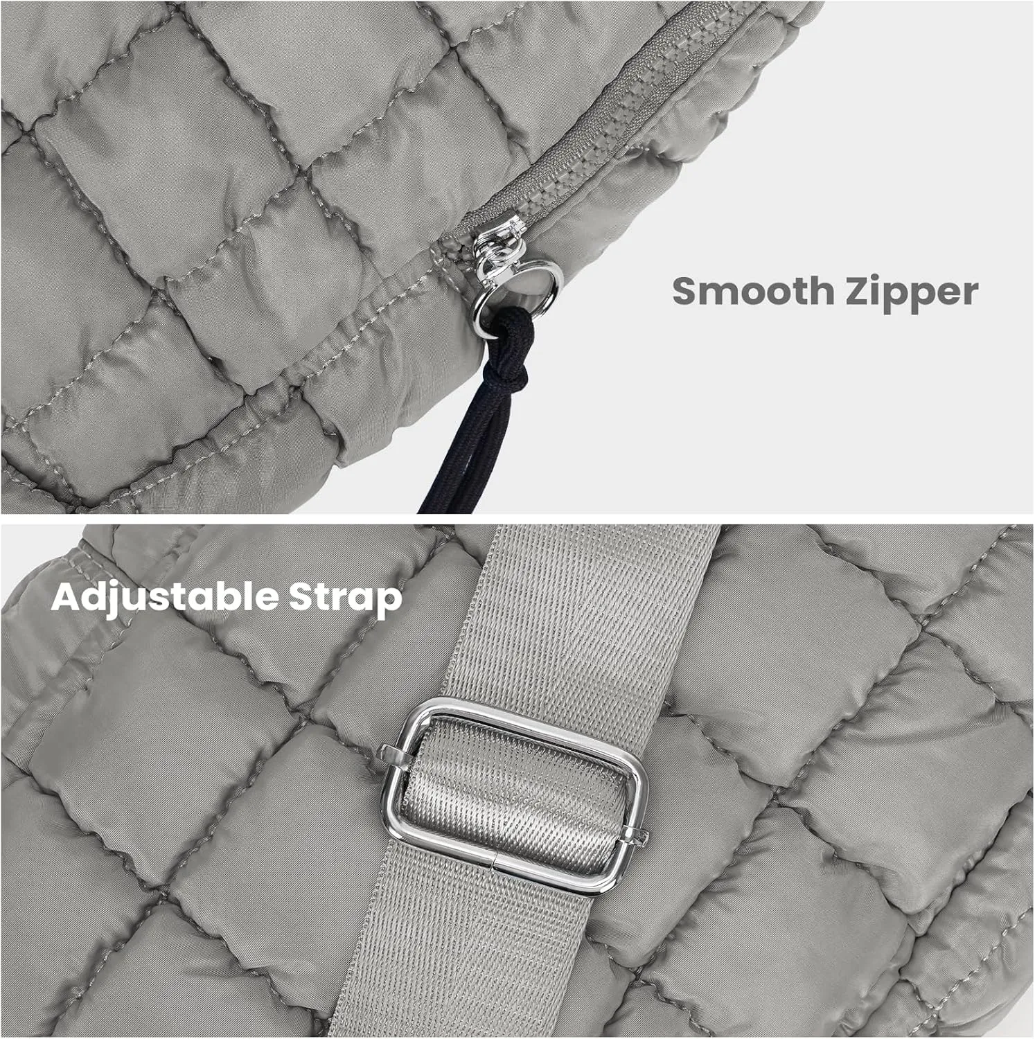 YFGBCX Puffer Quilted Sling Bag Crossbody Purse Women Puffer Fanny Pack Quilted Chest Bag Puffy Daypack Waist Bag