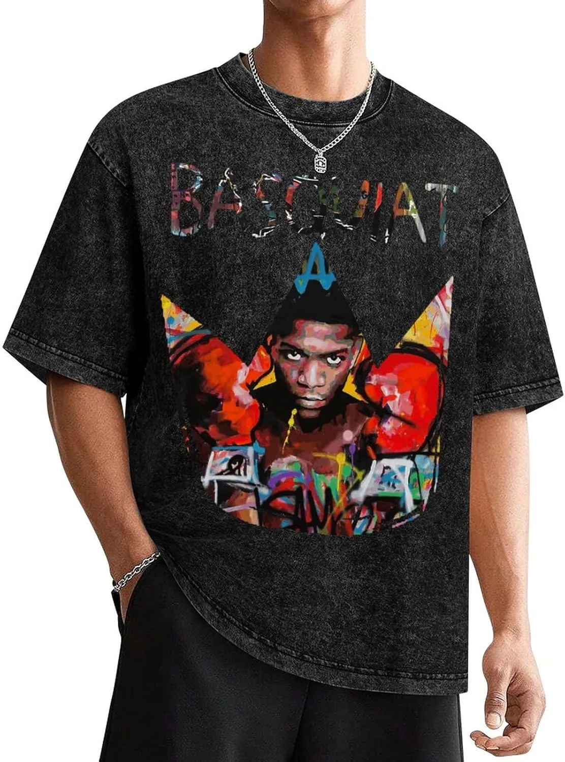 Youth & Adult Men's Short Sleeve T Shirts, Retro Oversized Crewneck Top T Shirt