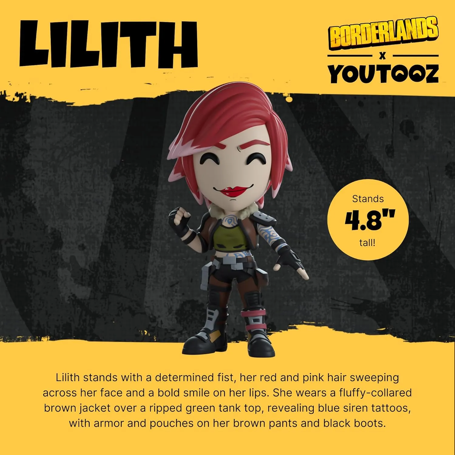Youtooz Borderlands Lilith 4.7", Borderlands Lilith Vinyl Figure, Collectible Borderlands Lilith from Youtooz Borderlands Collection