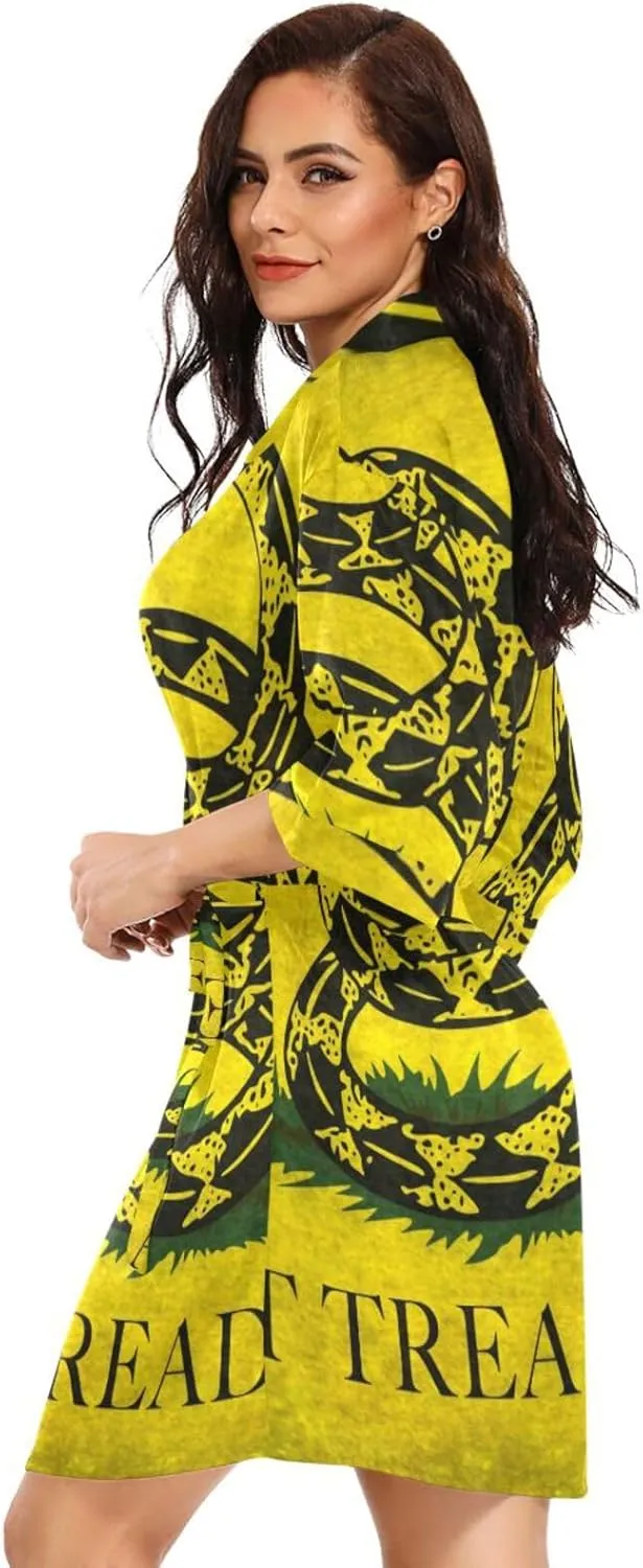 Yuiboo Women's Kimono Robes Loose Bridesmaid Robe Bathrobe Skin-friendly Nightgowns S