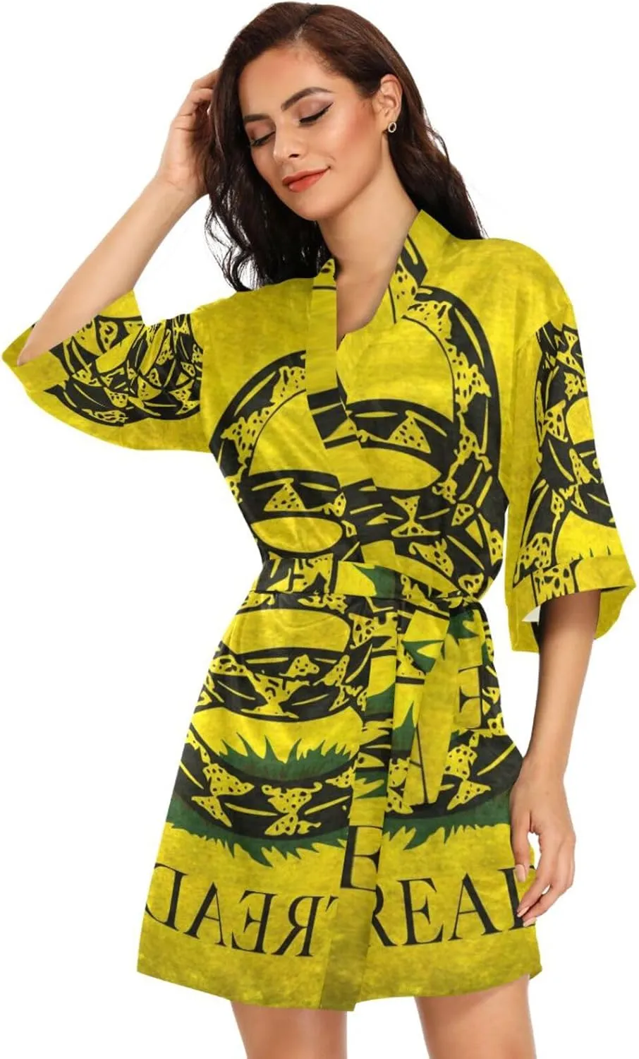 Yuiboo Women's Kimono Robes Loose Bridesmaid Robe Bathrobe Skin-friendly Nightgowns S