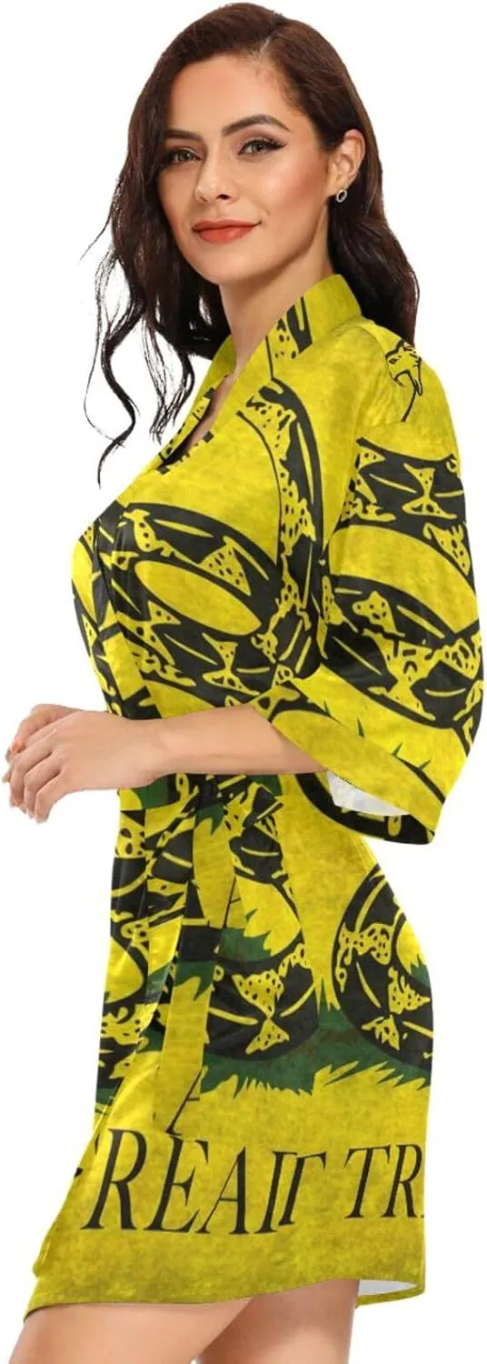 Yuiboo Women's Kimono Robes Loose Bridesmaid Robe Bathrobe Skin-friendly Nightgowns S