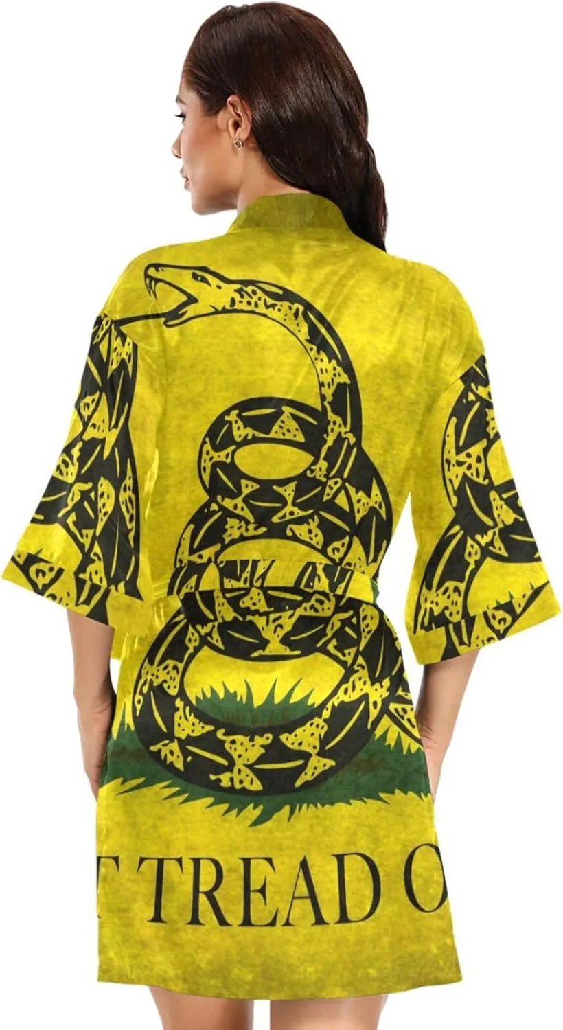 Yuiboo Women's Kimono Robes Loose Bridesmaid Robe Bathrobe Skin-friendly Nightgowns S