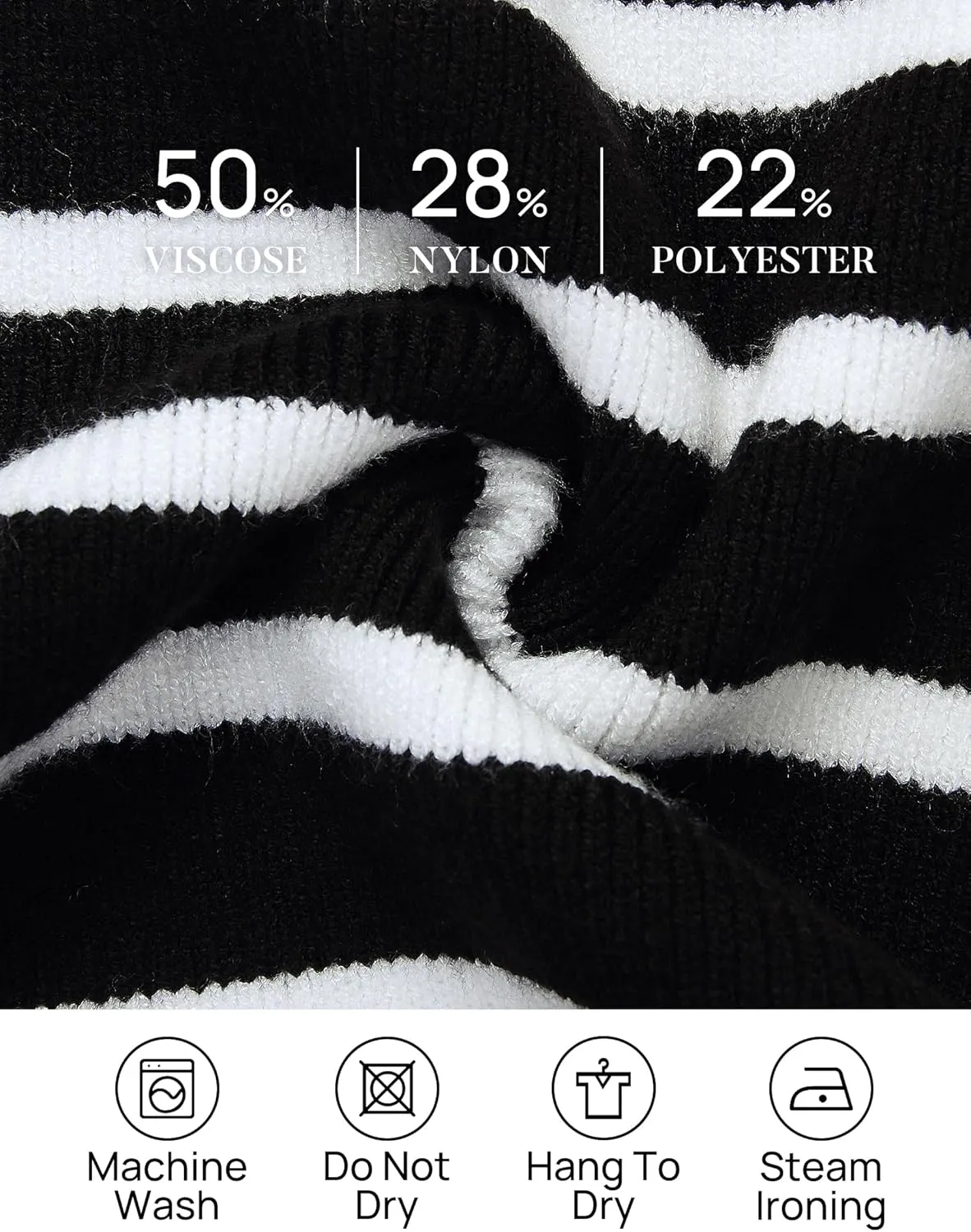ZESICA Women's Striped Sweaters Half Zipper Long Sleeve Ribbed Knit Loose Oversized Pullover Sweater Tops