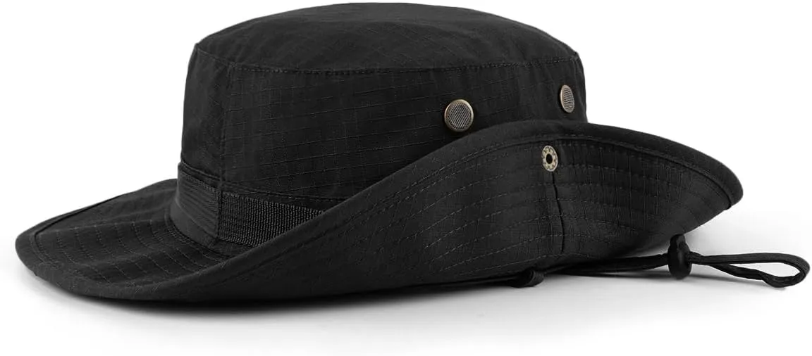 Zylioo XXL Oversized Boonie Sun Hats,Military Tactical Safari Hat for Big Heads,Lightweight Hunting Hats with Strap